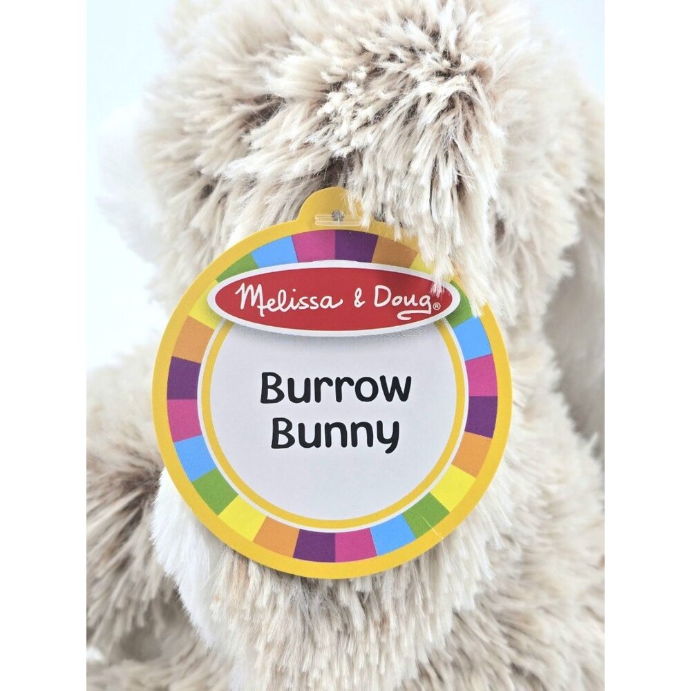 Melissa & Doug 7674 Burrow Bunny Rabbit Stuffed Animal New - Picture 7 of 11